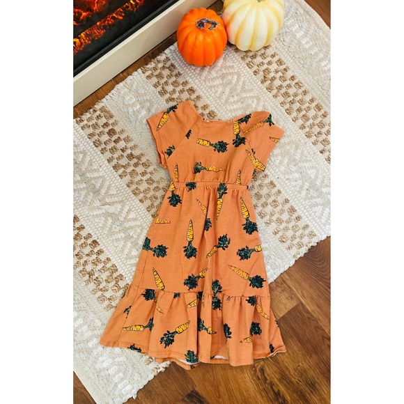 Quinn And Fox Carrot Dress Organic Midi Maxi Dress 2/3 - Picture 5 of 5